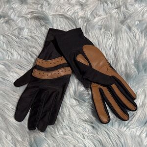 Vintage L’eggs Sheer Energy Black and Brown Driving Gloves